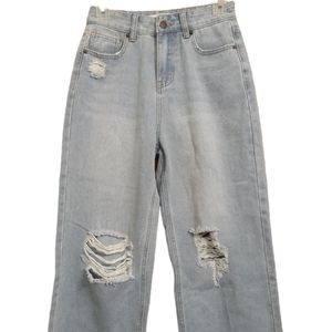 GREAT SMOKY SIZE 3 LIGHT BLUE BAGGY RIPPED JEANS BLOWOUT